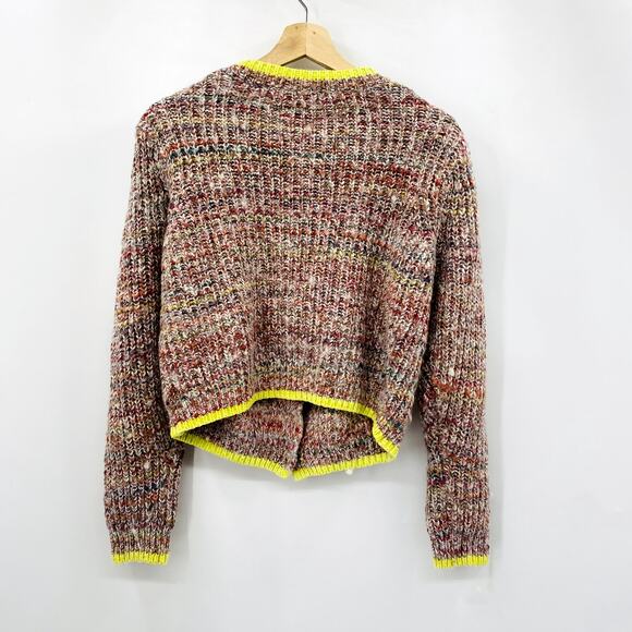 Free People Colorful Marled Chunky Knit Cardigan Sweater - Picture 6 of 8